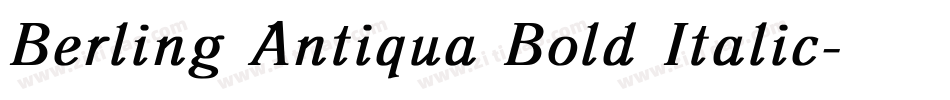 Berling Antiqua Bold Italic字体转换